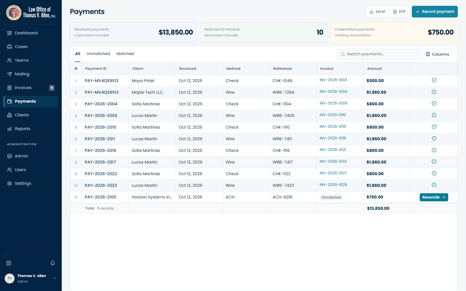 Payments
